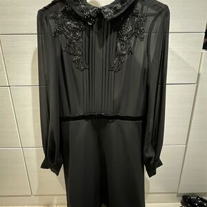 Elegant Black Lace-Embellished Dress Ted Baker size 2 (US size 6)